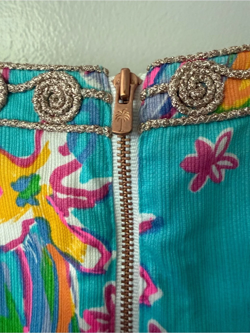 Lilly Pulitzer Turquoise Multicolor Embellished Shift Dress - Picture 7 of 8